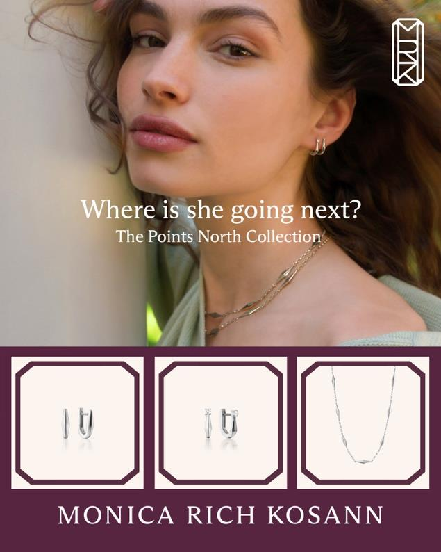 Where’s she going next? — portrait ad for Monica Rich Kosann